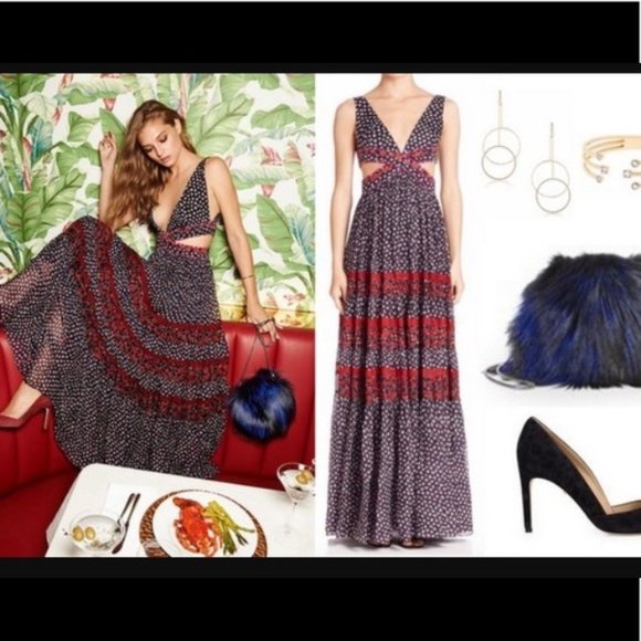 - Diane von Furstenberg Altessa Sleeveless Prairie Maxi Dress - Picture 4 of 6